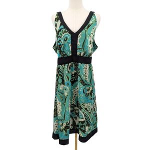 Another Thyme Boho Paisley Sleeveless Midi Dress Retro Artsy 20W y2K